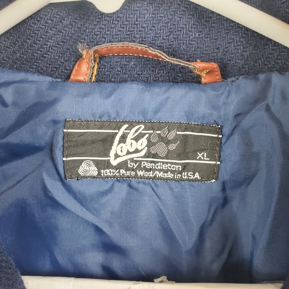 Lobo By Pendleton Mens XL Wool Jacket Navy Blue Bomber Jacket USA Thinsulate - Picture 5 of 12